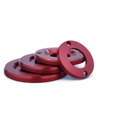 Customized Red Anodized Aluminium Spare Parts CNC Machining for Precision Engineering